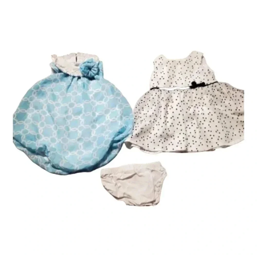 3month Party Dresses (blue/white)